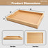 YACEYACE 15"x10"x1.5" Serving Tray Decor, Medium Bamboo Serving Tray for Bed, Home Decor, Food Tray for Coffee Table