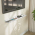 Set 2, 15.7 Inch Alsonerbay White Floating Shelves Wall Mounted of Modern White Shelves with Lip, Wood Wall Shelves