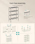 4-Tier Closet, 11.8 17.7 26 Inches, ULSA114BH01 SONGMICS Shoe Rack for Compact Metal Shoe Organizer Shelf for Entryway