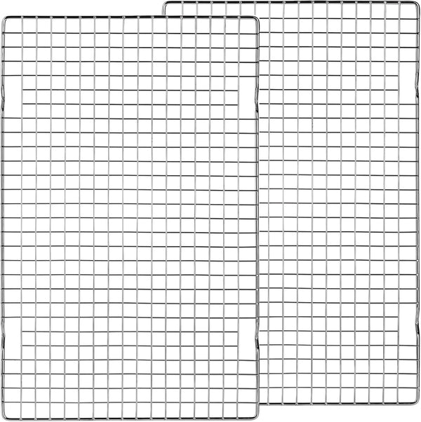 Tebery 2 Pack Heavy-Duty Wire Cooking Rack - Fits Half Sheet Pan, Nonstick Baking & Cooling Grid