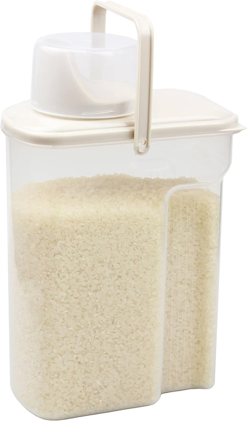 JapanBargain 3193 Clear Plastic Rice Container, 4.4 lb - Great for Pet Food Storage, Made in Japan