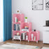 6-Cube Hammer, Closet, (11.8x11.8x11.8 inch), HOMIDEC Storage Shelf, Storage Bookcase Bookshelf with Metal Storage