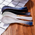 Japanese Soup Spoons Set of 5, Porcelain Ramen Spoons for Wonton, Dishwasher Safe