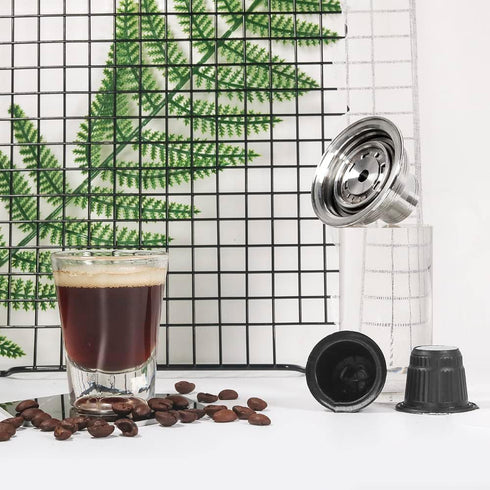 Reusable Coffee Pods Adapter Stainless Steel Converter Holder for Espresso Original Line Capsule Compatible with Vertuo