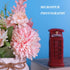 Meyerascal Artificial Potted Flowers Pink, Small Ceramic Vase Fake Flower Plants Desktop Decoration Indoor for Home