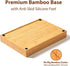 Umilife Bamboo Kitchen Drawer Organizer, 8.25 Inch Tray Holder for Small Drawer, Wood Caddy for Flatware Cutlery Knives