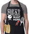 Funny Grilling Apron for Men - Once You Put My Meat - One Size Fits All, Black Chef Kitchen BBQ Apron with 3 Large