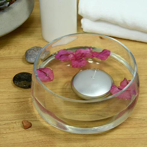 3 Inch Metallic Silver Floating Candles
