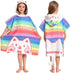 OLAOLA Striped Cat Hooded Kids Beach Towels for 3-12 Years Boys Girls,