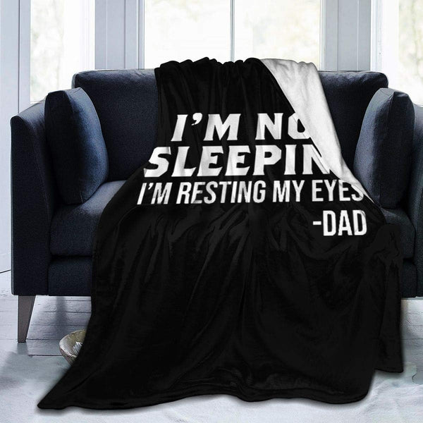 I'm Not Sleeping Ultra-Soft Micro Fleece Blanket Anti-Pilling Flannel Sleep Comfort Sofa Blanket