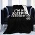 I'm Not Sleeping Ultra-Soft Micro Fleece Blanket Anti-Pilling Flannel Sleep Comfort Sofa Blanket