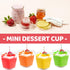 5 oz 100 Pack Mini Dessert Cups, Small Square Plastic Cups, Clear Appetizer Cups for Pudding, Yogurt, Mousse, Wedding