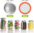 Mason Jar Lids Regular Mouth Canning Lid for Ball, Kerr Jars - 24-Count Split-Type with Airtight Seal