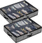 Under Bed Shoe Storage Organizer, Set of 2 for 24 Pairs, Clear Cover and Reinforced Handles with Strong Zipper