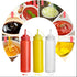 12 Oz, 3 Pack, Condiments Squeeze Bottles for Ketchup, Mustard, Mayo, Dressing, Oil, Syrup, Vinegar, Sauces, Honey