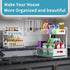 Adjustable Height Under Sink Organizer, 2 Tier Bathroom Storage, Pull Out Cabinet Organizer, White, XL - 1 Pack