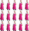 Pink Plain Bib Aprons Bulk for Women Men Adult with 2 Front