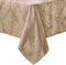 Newbridge Barcelona Luxury Tablecloth, 52” x 70” Rectangle, Golden Beige Damask Fabric, 100% Polyester, No Iron, Soil