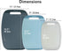 Neoflam Microban Antimicrobial Plastic Cutting Board Set - 3 Sets, BPA Free, Non-Slip Handle, Blue Gray