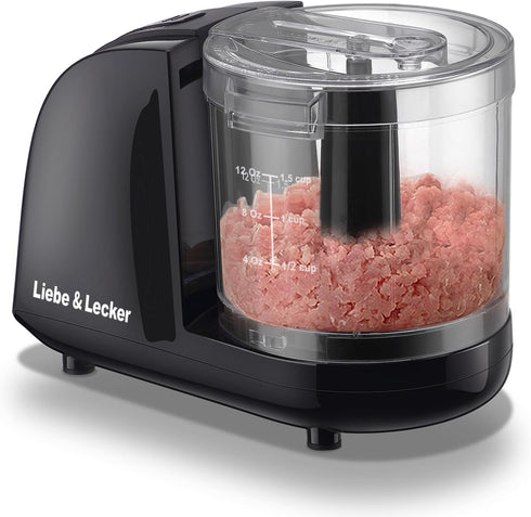 Liebe&Lecker Mini Food Processor,1.5 Cup Mini Chopper for Cutting Vegetable, Garlic,Onion and