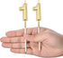11th Birthday Candles Cake Topper Decoration for Happy Birthday Wedding Anniversary, 3.54 Inches Gold