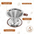 Pour Over Coffee Dripper,Reusable Stainless Steel Drip Cone Coffee Filter, Update Double Ultra Fine Micro Mesh Filter, Professional Paperless Drip Brew Coffee Cone Maker with Cup Stand,1-4 Cup