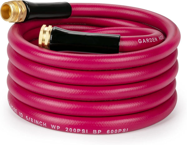 WELLUCK 5/8 in x 25 ft Garden Hose, Heavy Duty Anti Kink Flexible Water Hose for Drinking Water Safe BPA Free