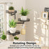 3-Tier OVICAR Rotating Window Plant Shelves - Indoor Wall Plant Stand Floral Metal Window Shelf Holder for Multiple