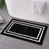 Uphome Black Bathroom Rugs, Shaggy Soft Microfiber Bath Mat, Non Slip Machine Washable, 18x26 inch