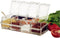 KNC Transparent Spice Rack, 4 Piece Acrylic Storage Container Jars with Cover and Spoon, Kitchen Organizer