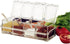 KNC Transparent Spice Rack, 4 Piece Acrylic Storage Container Jars with Cover and Spoon, Kitchen Organizer