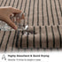 8 Set-2 Towels,2 Towels,4 600GMS Pcs Polyester Brown Cabana Stripe Large Bath Towel Bathroom Hand Washcloths