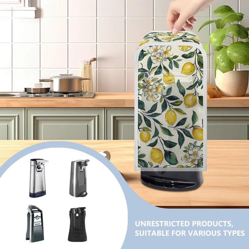 Lemon Electric Can Opener Dust Cover - Floral Kitchen Appliance Cover, Machine Washable Home Decoration