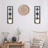 2 OYEFLY DIY Pcs Wall Sconce Candle Holder,Metal Wall Art (Black)