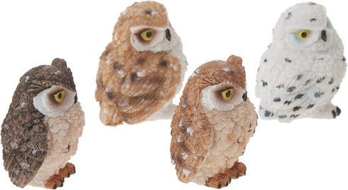 George S. Chen Imports SS-G-54281 Owl Figurines, Set of 4, 2"