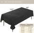 Craft And Party Rectangle Tablecloth, 60 x 102 Inch Black Washable Polyester