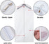 Clear Garment Bags, Set of 12 Plastic Clothes Covers for Dust Protection, Hanging Clothes Bags with Zipper