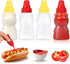 4 Pieces Bear Shape Mini Condiment Bottles, 1 oz Mini Ketchup Bottle
