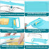 Butter Dish with Lid and Knife, Plastic Butter Keeper for Countertop, BPA-Free, Easy Scoop, Dishwasher Safe, Blue