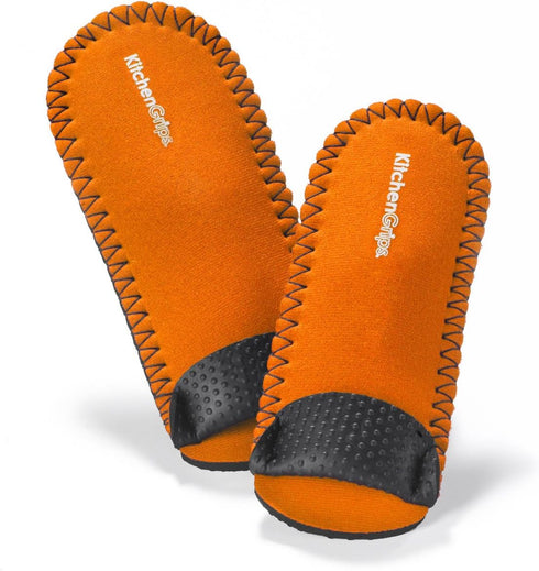 2 Piece Deluxe Pan Handle Holder Set, Orange/Black