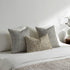 Purewish Pack 2 24x24 of Neutral Euro Sham Covers Boho Textured Dots Stripe Chenille Large Square Decorative Throw