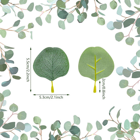 WILLBOND 400+ Pcs Eucalyptus Leaves, Fake Eucalyptus Petals for Boho Wedding Table Decor and DIY