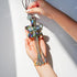 H&D HYALINE & DORA 11.4 Inch Crystal Color Flower Car Charms Pendants for Auto Rear View Mirror with Tassel