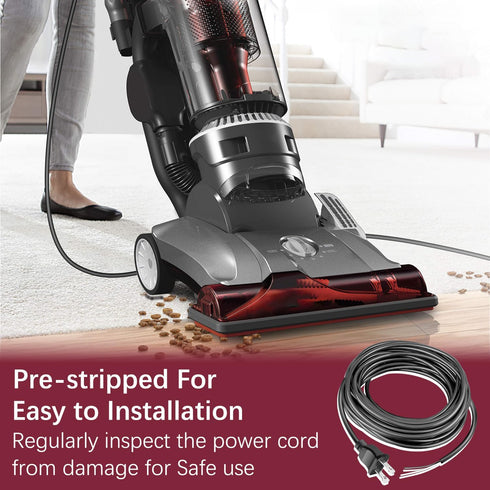 Replacement Power Cord for Oreck XL XL2 Upright Vacuum Cleaner, Fits 2300RS, 4070H2L, 4080H2B, 4080H2R, 4080H2Y