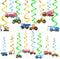 WERNNSAI Construction Hanging Swirls -24 PCS Construction Party Decorations Construction Zone Party