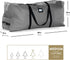 Zober 7.5 Ft Christmas Tree Storage Bag, Rolling Tear-Proof 600D Oxford Box with Durable Handles and Wheels, Gray