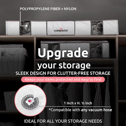 Compactor Vacuum Storage Bag XL | Space Saver Vacuum Storage Bags for Clothes, Comforters & Blankets | Ultimate Storage