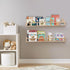 TUEGEGNS Set 2, 32 inches Nursery Book Shelves - Wall Mounted of Wooden Floating Bookshelves for Kids' Room and Study