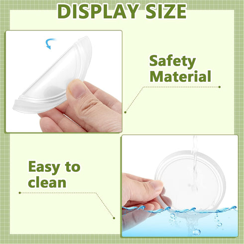 48 Tessco for you Pieces Yogurt Container Lids Clear Plastic Jar Lids Not Included Jar Replacement Compatible with Oui
