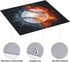 Baseball Dish Drying Mat 18x16 in, Sports-Themed Absorbent Pads with Cool Fire & Water, Drainer Mats for Kitchen Counter